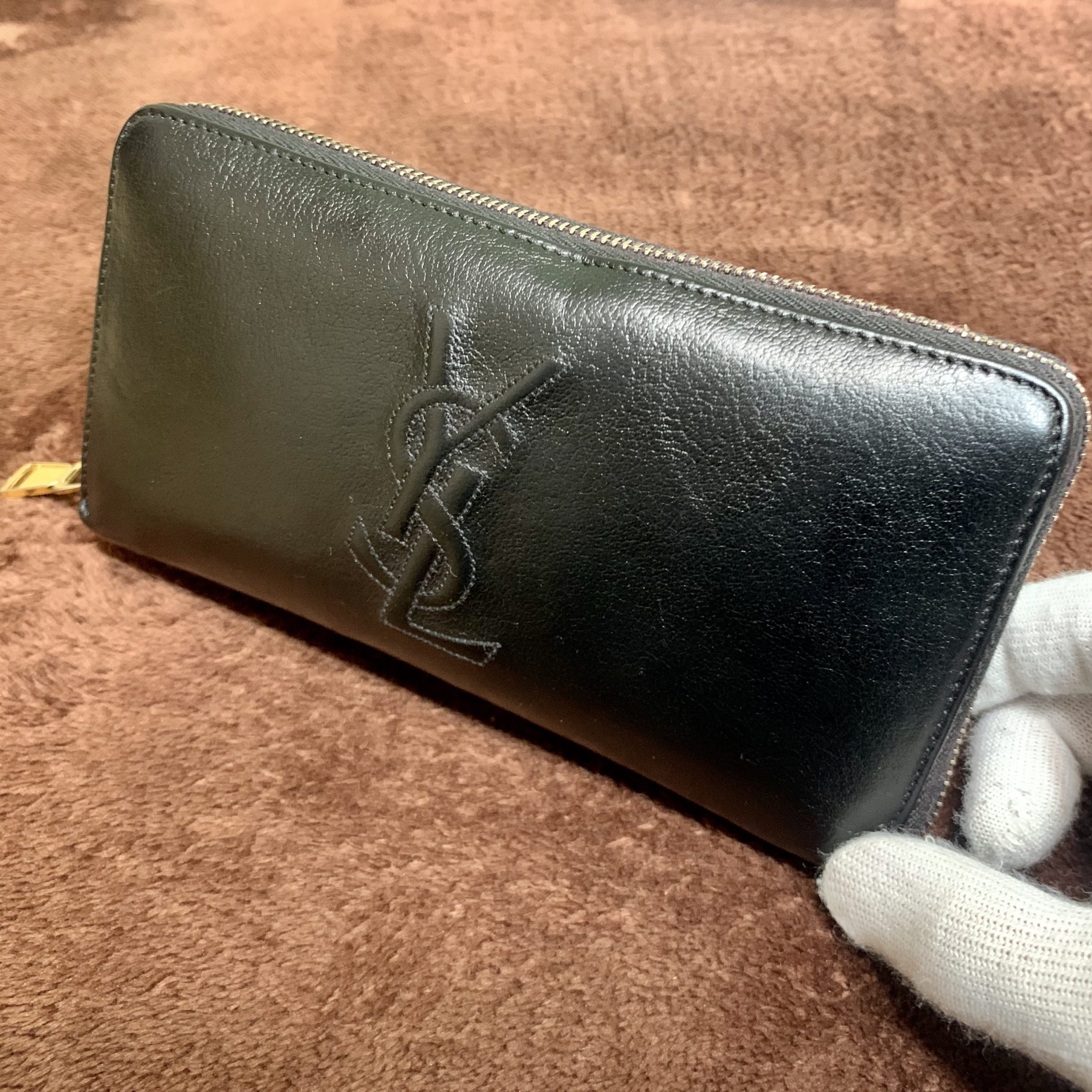 YSL　長財布　リカラー(リペア)後２