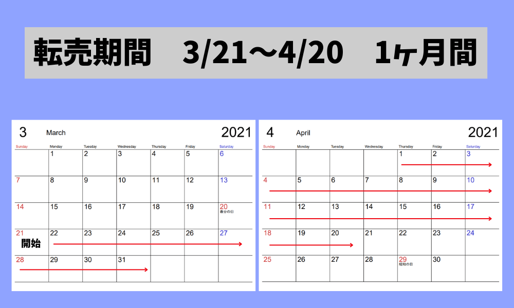 リペア販売期間 1ヶ月間