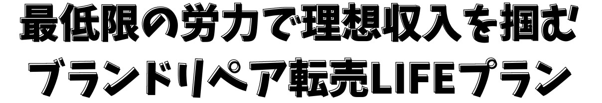 最低限の労力で理想収入を掴む-ブランドリカラー転売LIFEプラン